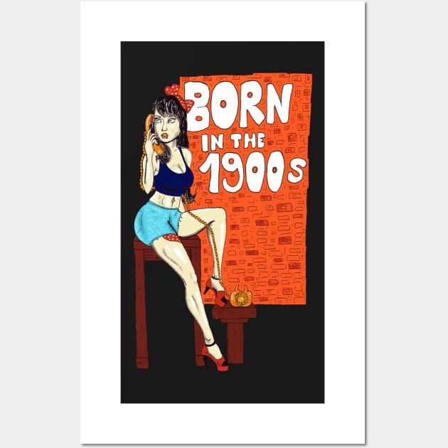 Retro Girl, Born In The 1900s Wall Art by FilMate